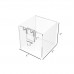 FixtureDisplays® Plaxiglass Acrylic Brochure Holder Small Candy Bin Dump Bin Cube Slatwall  Countertop 100800